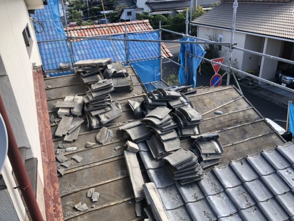 屋根葺き替え中です！