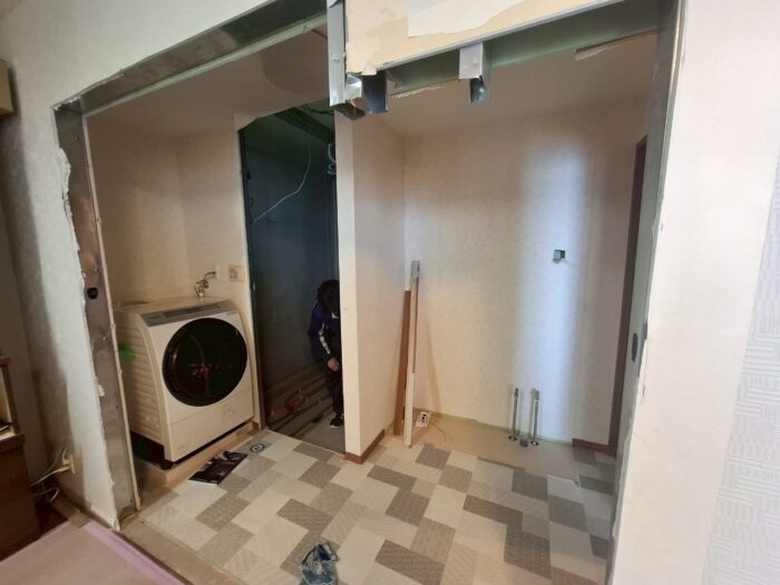 マンションの浴室交換工事中です。